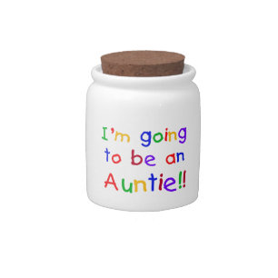Going To Be An Auntie Primary Colors Gifts Candy Jar