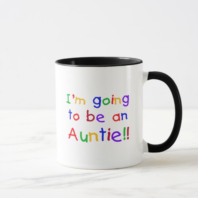 Going to be an Auntie Primary Colors Mug (Right)