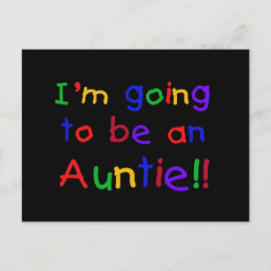 Going to be an Auntie Primary Colors Postcard