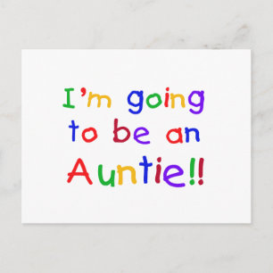 Going to be an Auntie Primary Colors Postcard