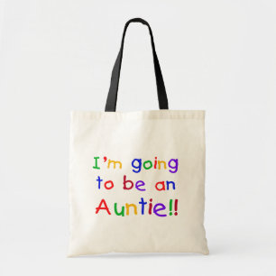 Going to be an Auntie Primary Colors Tote Bag