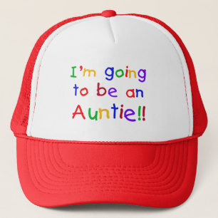 Going to be an Auntie Primary Colors Trucker Hat