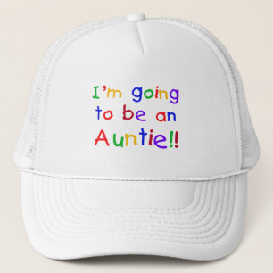 Going to be an Auntie Primary Colors Trucker Hat
