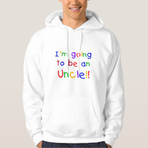 Going to be an Uncle Primary Colors Text Hoodie