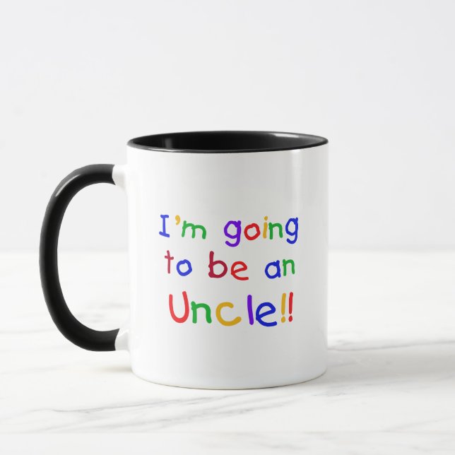 Going to be an Uncle Primary Colors Text Mug (Left)