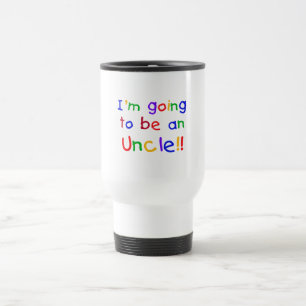 Going to be an Uncle Primary Colors Text Travel Mug
