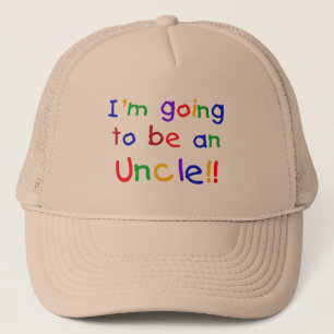 Going to be an Uncle Primary Colors Text Trucker Hat