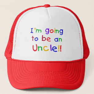 Going to be an Uncle Primary Colors Text Trucker Hat