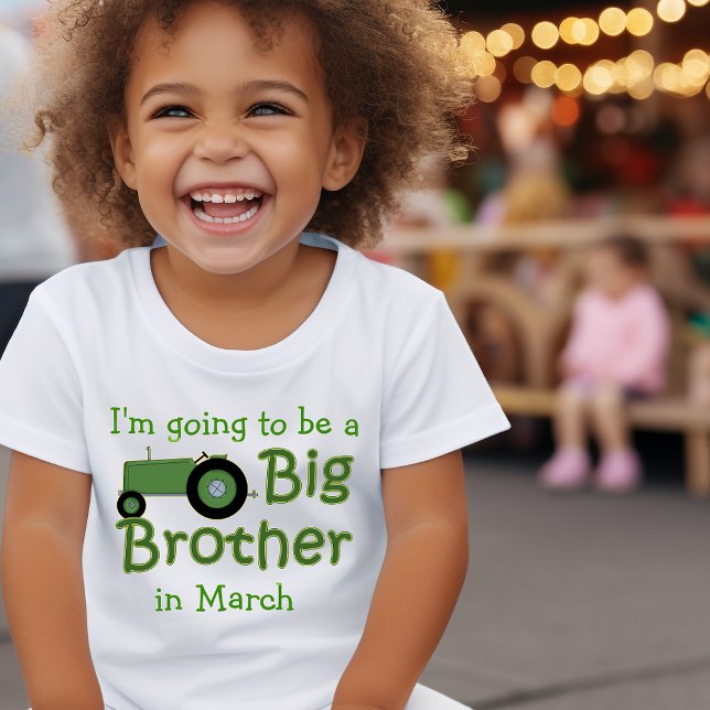 Going To Be Big Brother Tractor Custom Toddler T-shirt (Creator Uploaded)