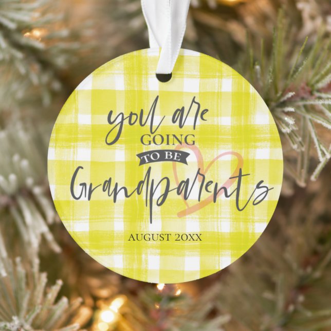 Going To Be Grandparents Pregnancy Announcement Ornament (Tree)