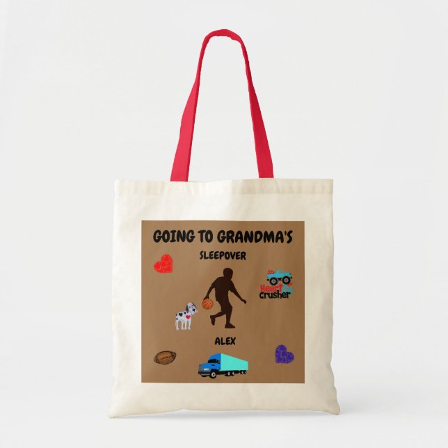 Going to Grandma's boys fun Tote Bag (Front)