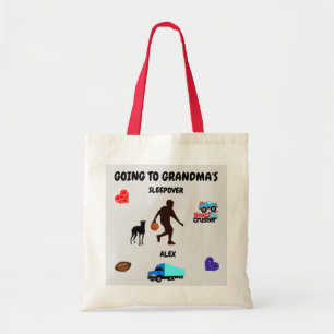 Going to Grandma's boys fun Tote Bag