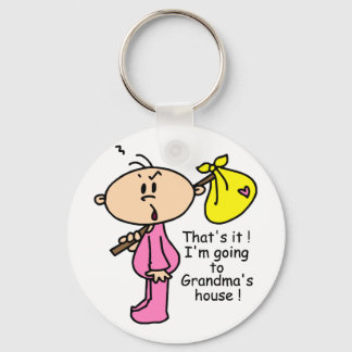Going To Grandma's House Baby (Pink) Keychain