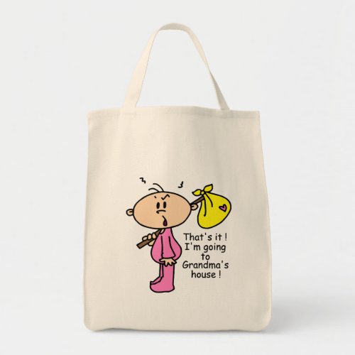 Going To Grandmas House Baby Pink Tote Bag