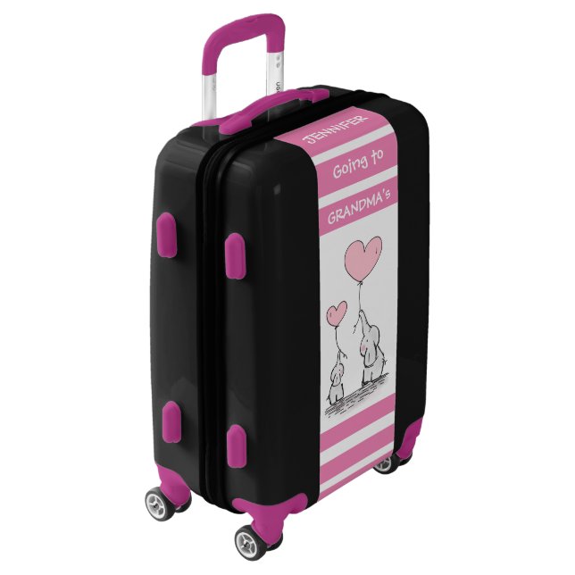 Going to Grandmas Kids Personalized Luggage (Rotated Left)