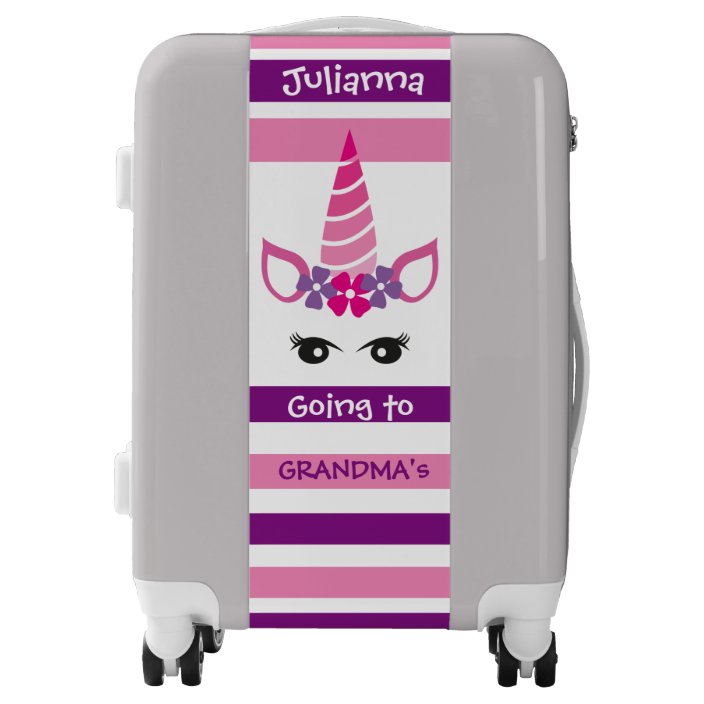 large unicorn suitcase