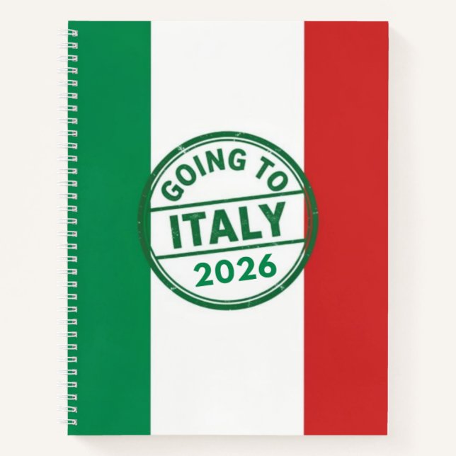 Going to Italy 2026 Notebook (Front)