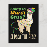 Going to Mardi Gras Alpaca the Beads