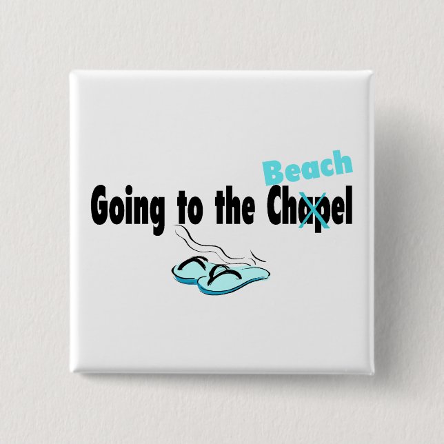 Going To The Beach - Customized Pinback Button (Front)