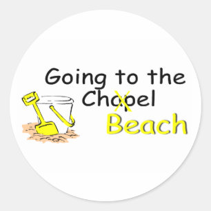 Going To The Beach (Pail) Classic Round Sticker