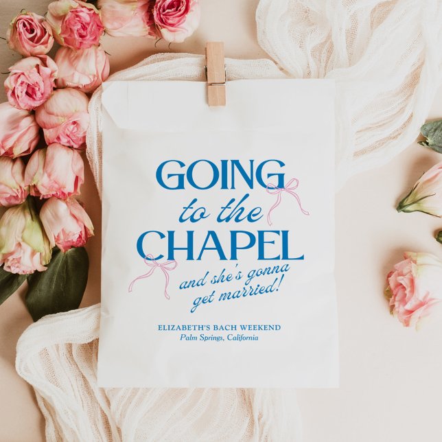 Going to the Chapel Bachelorette Weekend Favor Bag (Creator Uploaded)