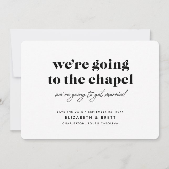 Going to the Chapel Save The Date (Front)