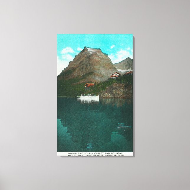 Going-To-The-Sun Chalet View Canvas Print (Front)