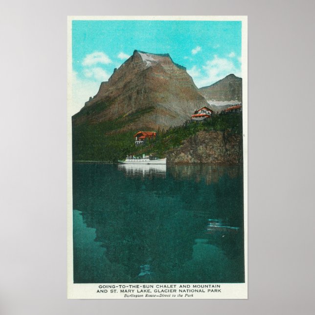 Going-To-The-Sun Chalet View Poster (Front)