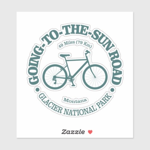 Going to the Sun cycling Sticker