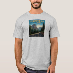 Going To The Sun Road Montana Landscape T-Shirt
