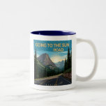 Going To The Sun Road Montana Landscape Two-Tone Coffee Mug