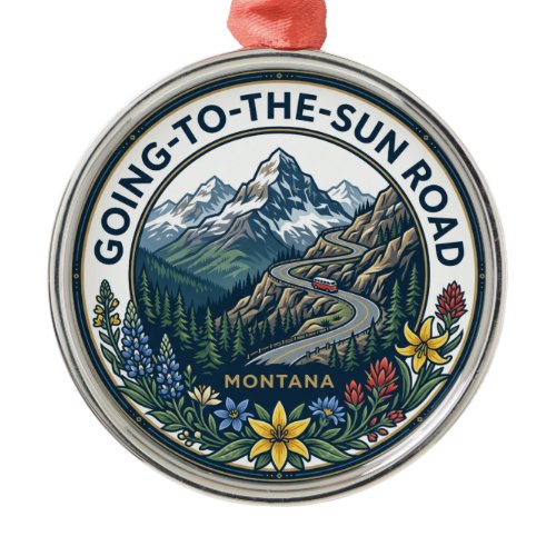 Going-to-the-Sun Road Montana Metal Ornament