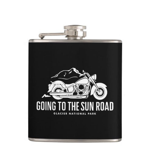 Going To The Sun Road Montana Motorcycle Flask