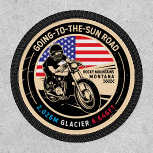 Going to the Sun Road Montana Motorcycle Patch