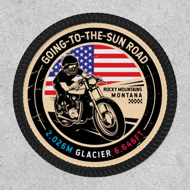 Going to the Sun Road Montana Motorcycle Patch (Front)