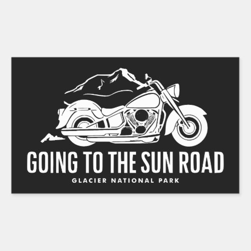 Going To The Sun Road Montana Motorcycle Rectangular Sticker