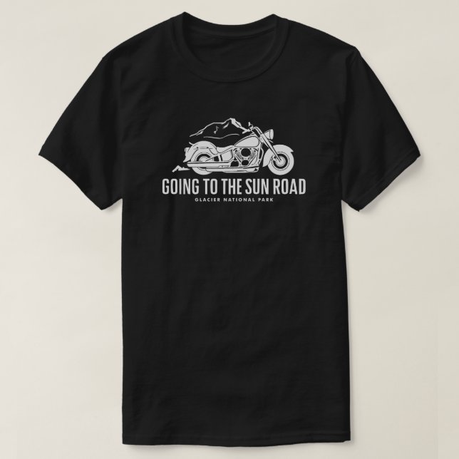 Going To The Sun Road Montana Motorcycle T-Shirt (Design Front)