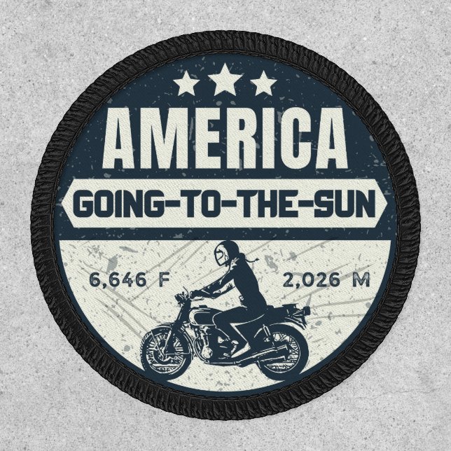 Going-to-the-Sun Road montana motorcycle trip Patch (Front)