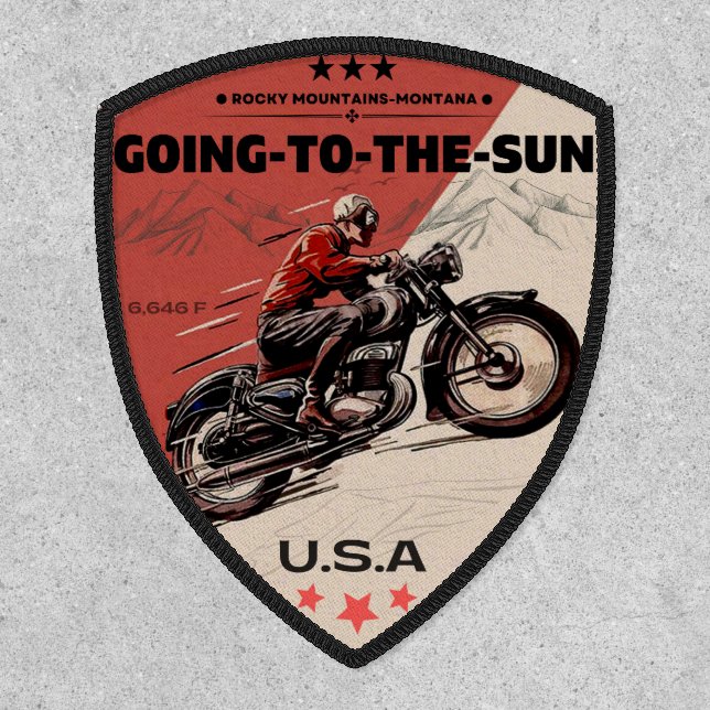 Going-to-the-Sun Road montana motorcycle trip Patch (Front)