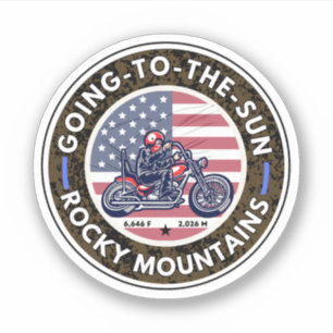 Going-to-the-Sun Road montana motorcycle trip Sticker