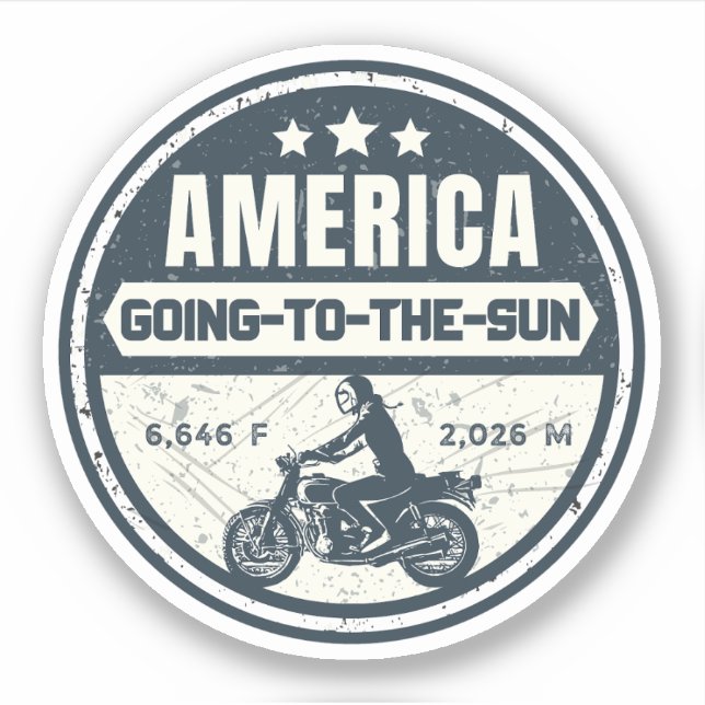 Going-to-the-Sun Road montana motorcycle trip Sticker (Front)