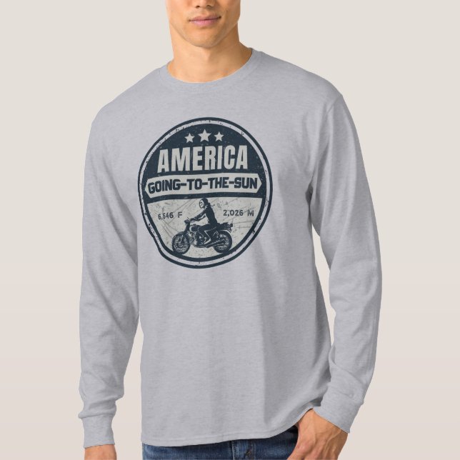 Going-to-the-Sun Road montana motorcycle trip T-Shirt (Front)