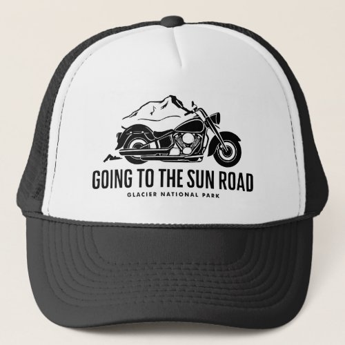 Going To The Sun Road Montana Motorcycle Trucker Hat