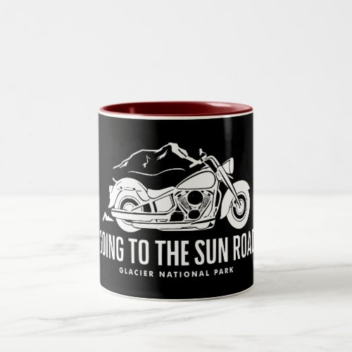 Going To The Sun Road Montana Motorcycle Two_Tone Coffee Mug