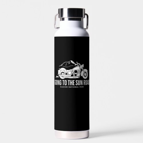 Going To The Sun Road Montana Motorcycle Water Bottle