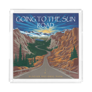 Going To The Sun Road Montana Vista Acrylic Tray