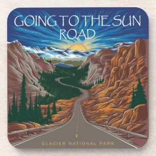Going To The Sun Road Montana Vista Beverage Coaster
