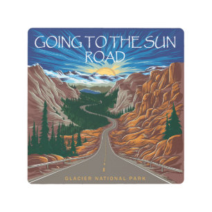 Going To The Sun Road Montana Vista Metal Print