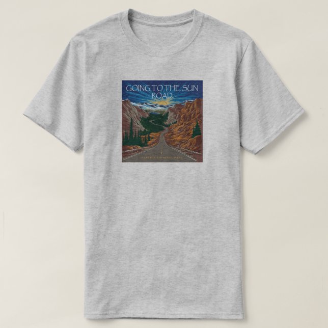 Going To The Sun Road Montana Vista T-Shirt (Design Front)