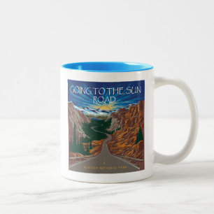 Going To The Sun Road Montana Vista Two-Tone Coffee Mug